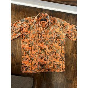 Pete Huntington Mens XS Short Sleeve half Button Up Handcrafted Bali Shirt